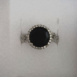 Sterling Silver And Black Onyx Ring